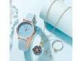 women-watch-wristwatch-jewelry-5-piece-fashion-leather-band-set-small-0