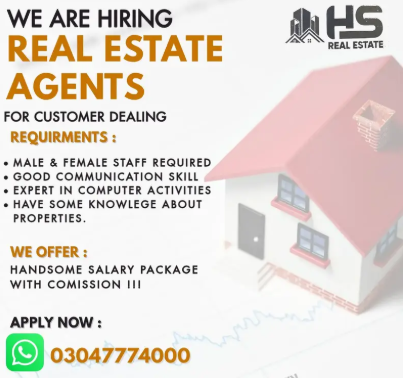 We Are hiring Real estate agents | jobs in lahore | Customer dealing