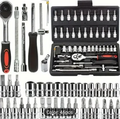 46pcs Premium Tool Kit for Cars, Motorcycles & Bikes.