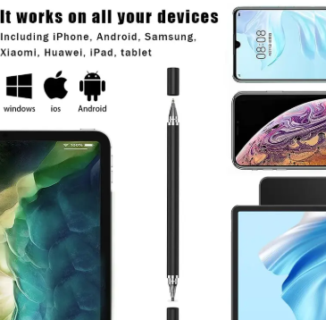 (2 Digital Pens) 2 In 1 Stylus Pen for Mobile Phone Tablet Drawing Ca