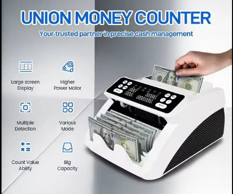 Currency Cash note counting machine with fake detection, 1year warrant
