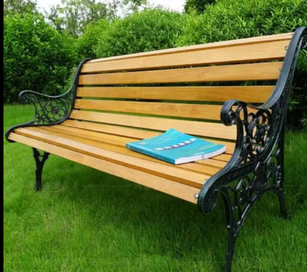 Outdoor Garden wooden park lawn benches, dicast iron