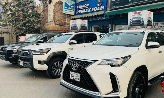 Rent a Car Rental Service Lahore Self Drive Prado Honda BRV KIA BUS V8