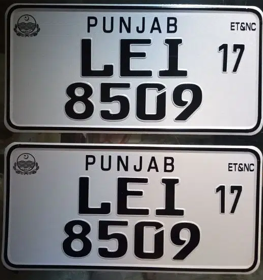 Car number plates