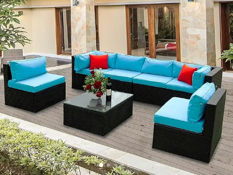 Garden Lawn Outdoor Patio Sofas, Rattan Seater