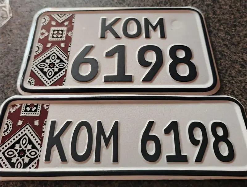 Number plate embossed 03108200280