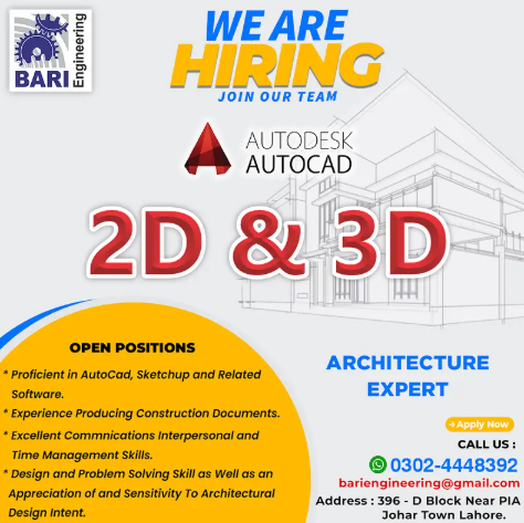 AutoCad Hiring | Architecture Hiring 2025 | Architecture Jobs 2025