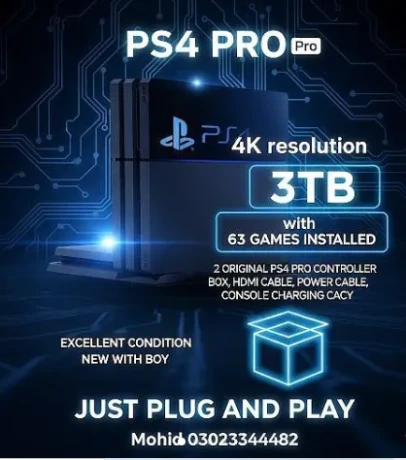 PS4 Pro 3TB | 4K | 63 Games | Excellent Condition