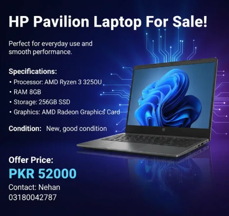 Laptop HP Pavilion AMD Ryzen 3 3250U | 8GB | 256GB SSD | For Sale