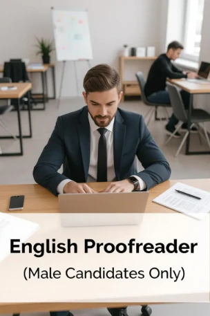 English Proofreader (Male Candidates Only)