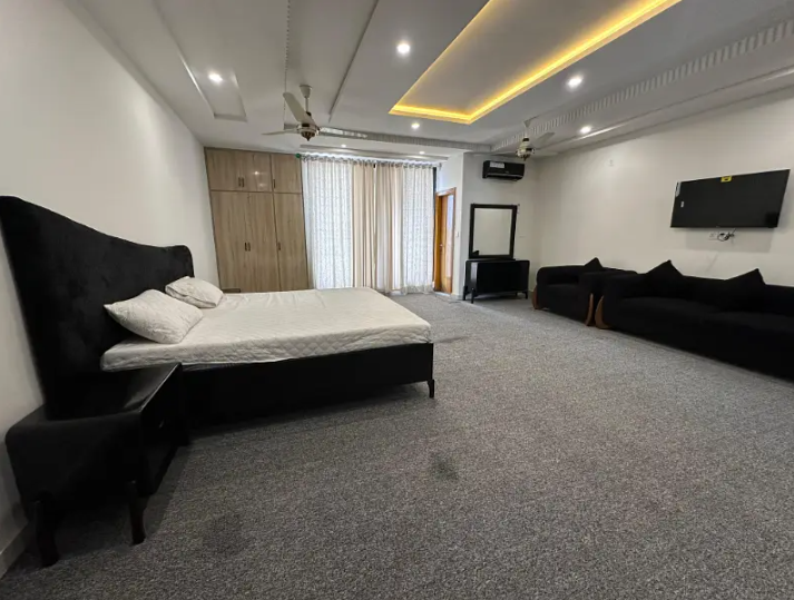 1 Bed Fully Furnished Rooms Available. For Rent Faisal Town F-18 Islamabad.