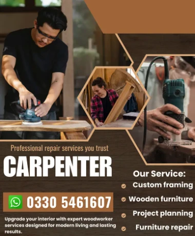 Wooden doors & kitchen cabinets / Furniture repairing & maintenance