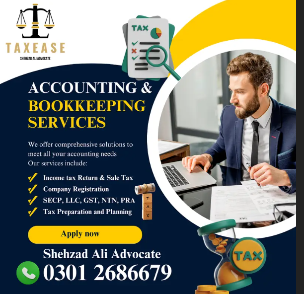 Sales Tax,Income Tax Return,Tax Consultant,FBR,Tax Filer, NTN,SECP,NTN