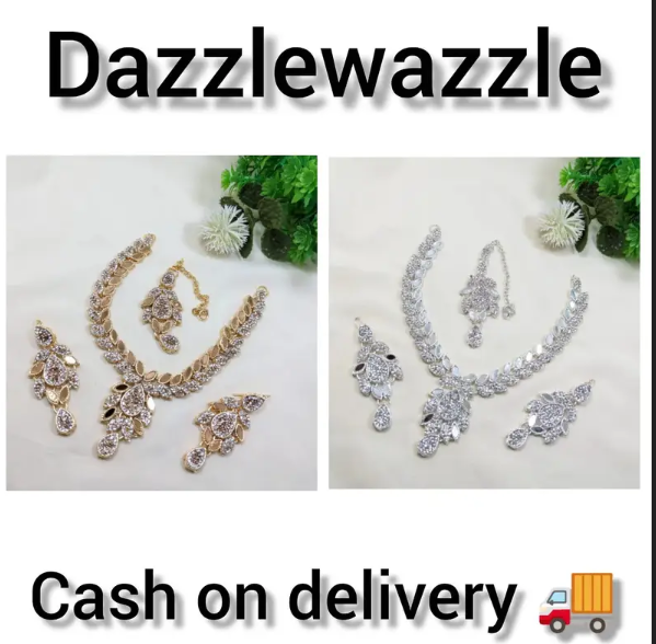 Luxury Bridal Jewelry Set Necklace, Earrings & Tikka | New Design