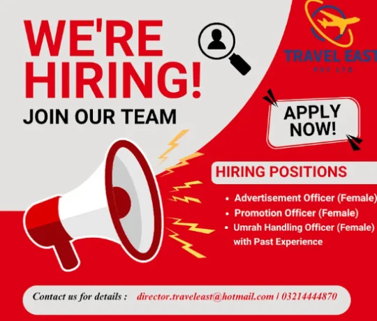 Job Available for Female Only (Travel Agency)