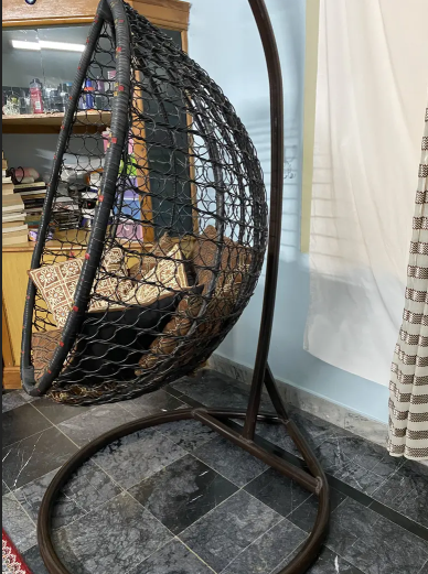 Outdoor swing and mirrors
