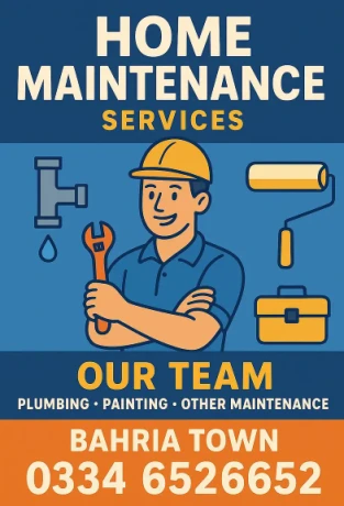 Home maintenance services in Bahria town_Plumbing,Painting&Electrical