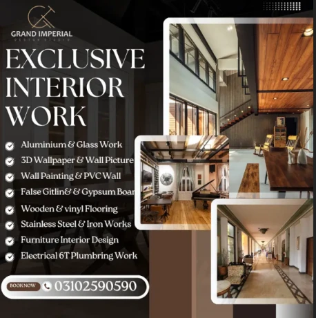 False ceiling/Wall panels/Fancy Mirror/Wall Papers/3D design/Flooring